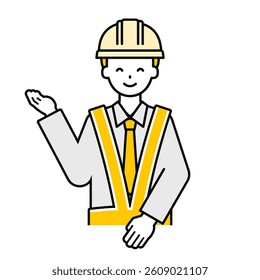 This is a simple "traffic director" upper body pose illustration.
