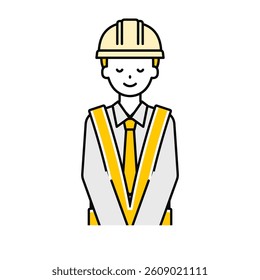 This is a simple "traffic director" upper body pose illustration.