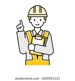 This is a simple "traffic director" upper body pose illustration.