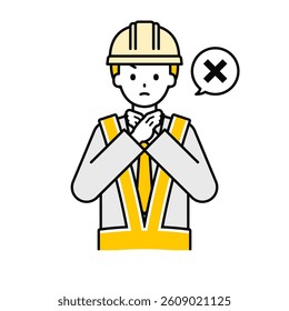 This is a simple "traffic director" upper body pose illustration.