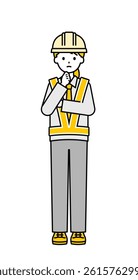 This is a simple "traffic director" whole body pose illustration.