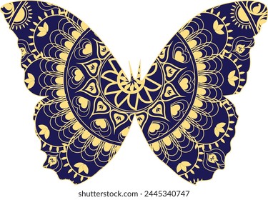 This is simple and vector Butterfly mandala background and it is editable.