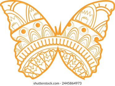 Dies ist einfach und Vektorgrafik Schmetterling Mandala Hintergrund und es ist editierbar.