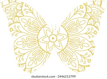 This is simple and vector Butterfly Mandala Background and it is editable.