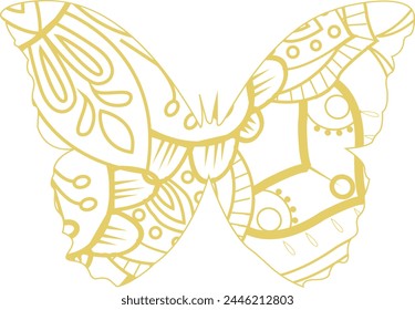 This is simple and vector Butterfly Mandala Background and it is editable.