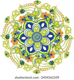 This is simple and vector Color mandala Background and it is editable.