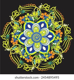 This is  simple and vector Color Mandala Background and it is editable.