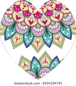 Esto es simple y Vector Colorido amor Mandala fondo y es editable.