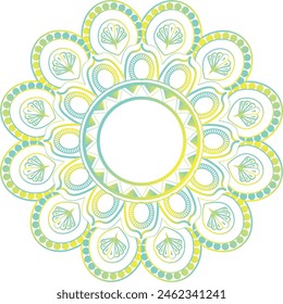 This is simple and vector colorful mandala background and it is editable.
