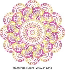 This is simple and vector colorful mandala background and it is editable.