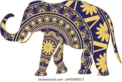 This is simple and vector Elephant Mandala background and it is editable.