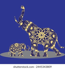 This is simple and vector elephant mandala background and it is editable.