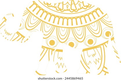 This is simple and vector Elephant Mandala background and this background is editable.