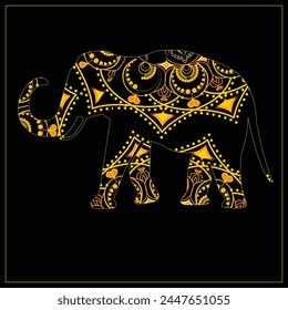This is simple and vector Elephant Mandala Background and it is editable.