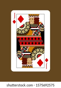 This is a simple vector graphic design of jack of diamond of playing cards.