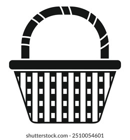 This simple vector illustration of an empty picnic basket is perfect for projects related to outdoor dining and leisure