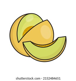 this is a simple vector illustration of melon