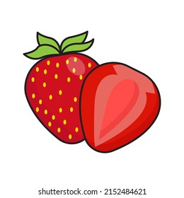 this is a simple vector illustration of strawberry