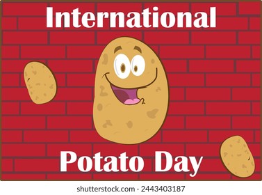 Dies ist einfach und Vektor International Potato Day und es ist editierbar