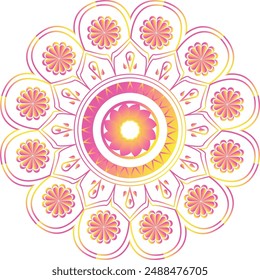 This is simple and vector mandala background and it is editable.