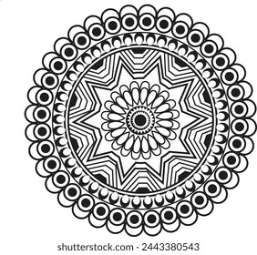 This is simple and vector mandala design and it is editable.