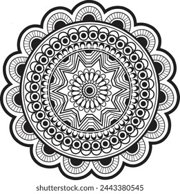 This is simple and vector mandala design and it is editable.