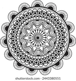 This is simple and vector mandala design and it is editable.