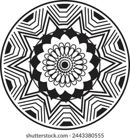 This is simple and vector mandala design and it is editable.
