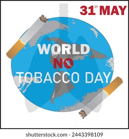 This is simple and vector World no Tobacco day background and it is editable. 