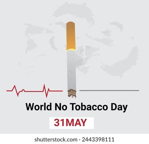 This is simple and vector World no Tobacco day background and it is editable. 