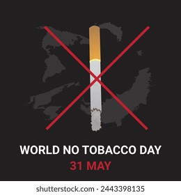 This is simple and vector World no Tobacco day background and it is editable. 