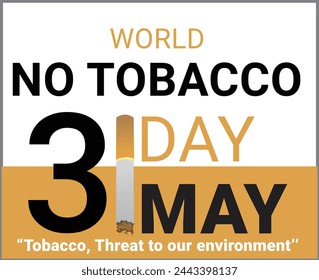This is simple and vector World no Tobacco day background and it is editable. 