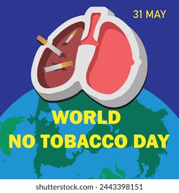 This is simple and vector World no Tobacco day background and it is editable. 