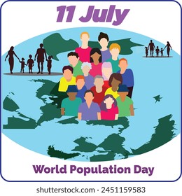 This is simple and vector World Population Day Background and it is editable.