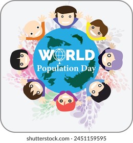 This is simple and vector World Population Day Background and it is editable.