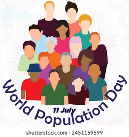 This is simple and vector World Population Day Background and it is editable.