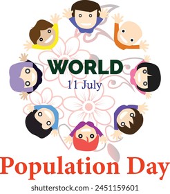 This is simple and vector World Population Day Background and it is editable.