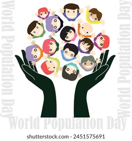 This is simple and vector World Population Day background and it is editable.