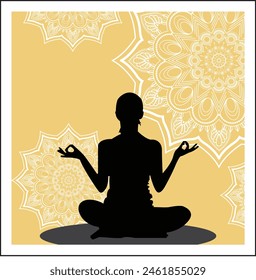 This is simple and vector yoga mandala background and it is editable.