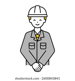 This is a simple "worker" upper body pose illustration.