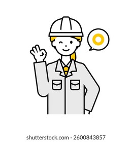 This is a simple "worker" upper body pose illustration.