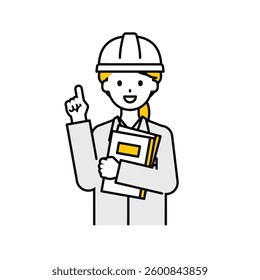 This is a simple "worker" upper body pose illustration.