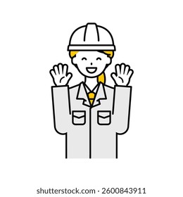 This is a simple "worker" upper body pose illustration.