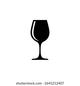 This simple yet elegant black silhouette of a wine glass is perfect for designs, illustrations, or decorative purposes. Download the vector graphic for your projects!