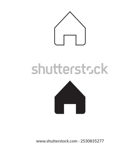 This simple yet versatile home icon is perfect for a variety of design projects. Whether you're creating a website, app interface, or infographic, this icon adds a touch of familiarity, functionality.