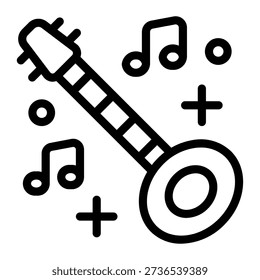 This Sitar icon is suitable for the Holi Festival in India.