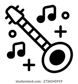 This Sitar icon is suitable for the Holi Festival in India.