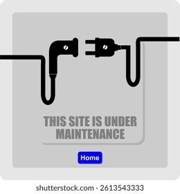 This Site is under maintenance, information vector