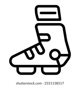 Este ícone de botas de esqui é adequado para esporte de inverno, esporte, férias de inverno, etc.