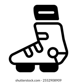 This Ski boots icon is suitable for winter sport, sport, winter holiday, etc.